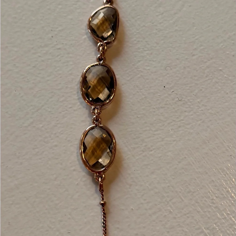 Elegant Rose Gold Beaded Women's Necklace - Picture 2 of 4